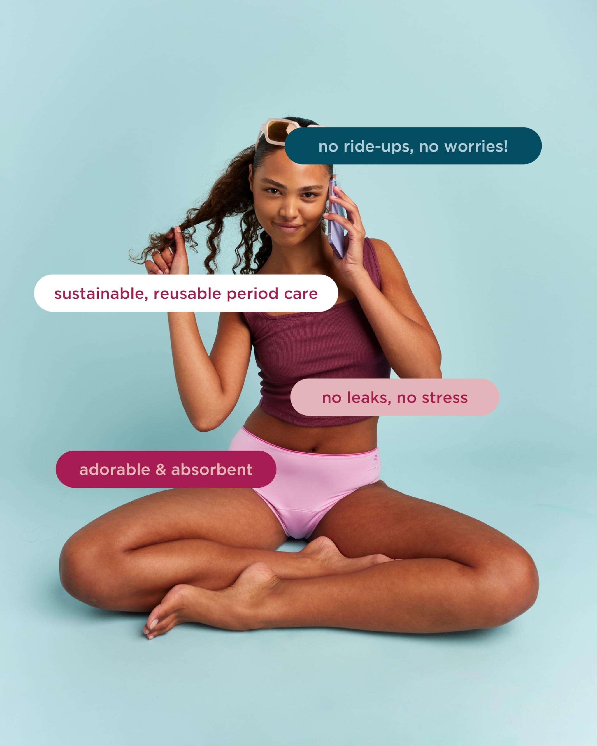 saalt 7 Days a Week Teen Period Underwear - Leakproof Menstrual Underwear for Teen Girls - Full-Coverage Comfort - Image 6