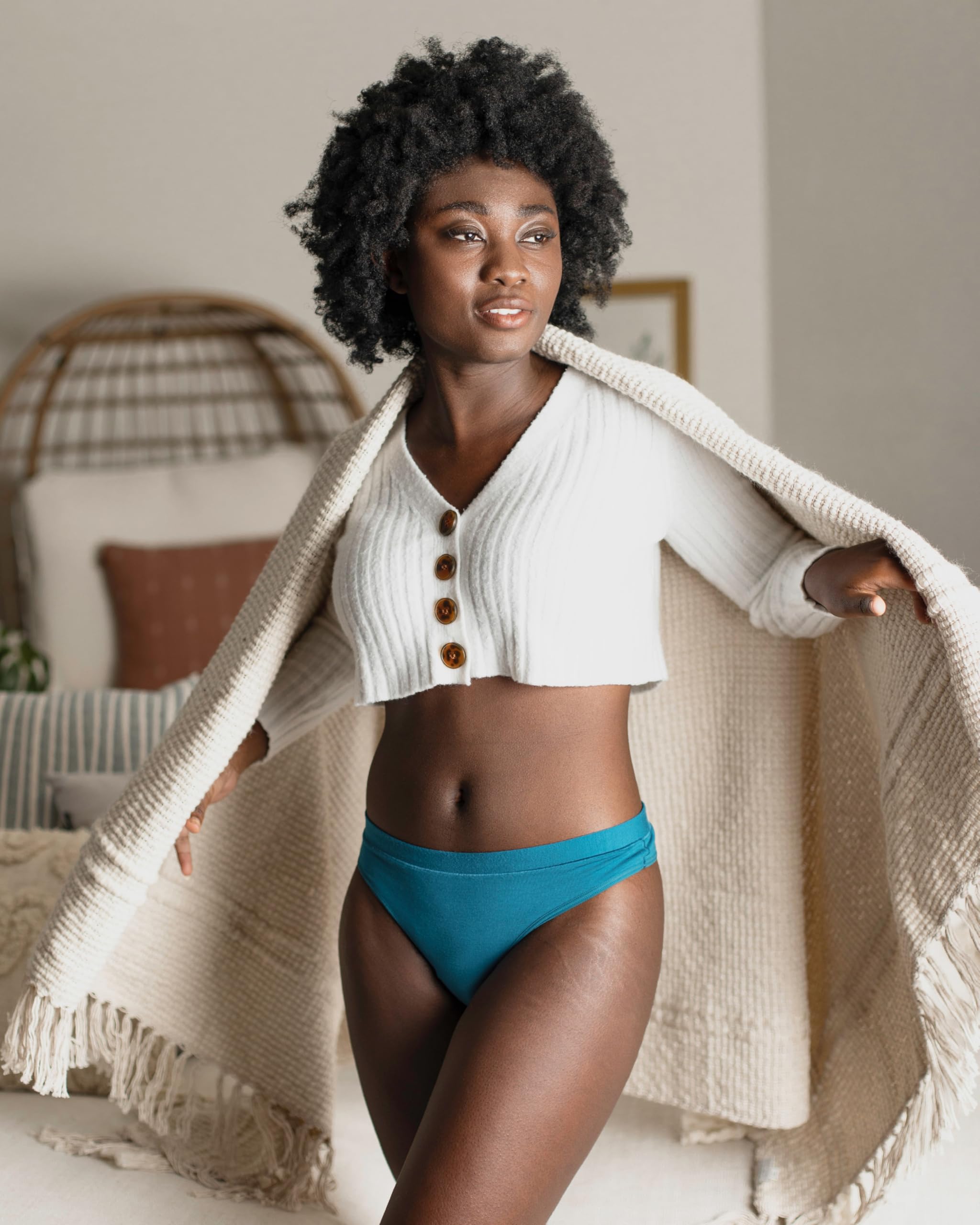 saalt Comfort Modal Thong Period Underwear - Light Absorbency - Keeps You Dry from All Leaks - Image 3