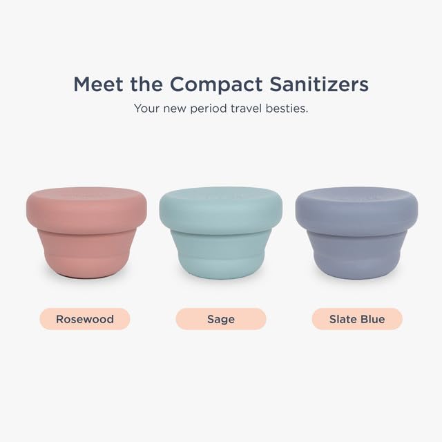 Saalt Compact Sanitizer - Menstrual Disc and Period Cup Cleaner, Microwavable, Reusable Menstrual Disc Sanitizer for Travel or Home, Collapsible, Flat-Fold Design - Sage - Image 5