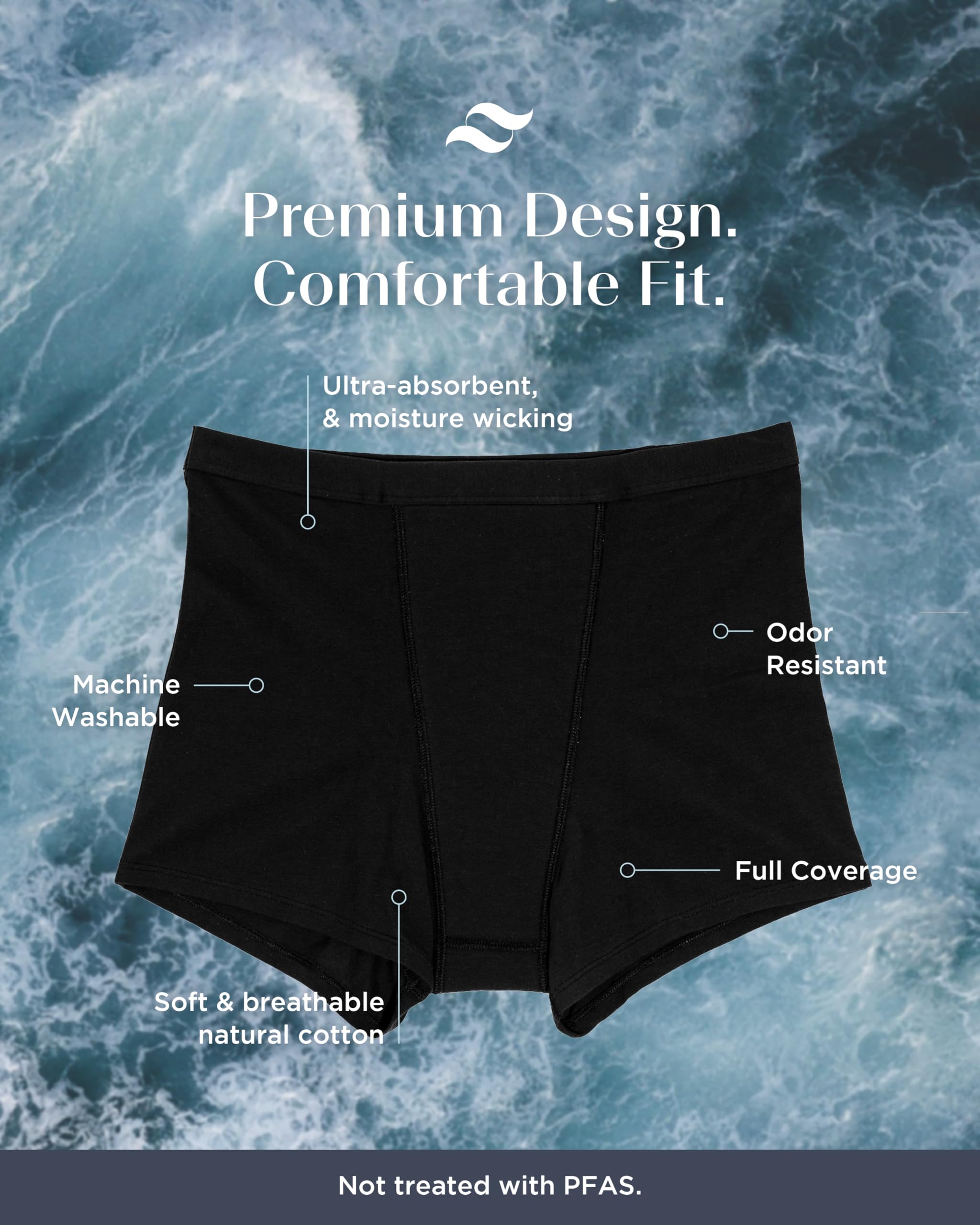 saalt Cotton Sleep Short Period Underwear- Super Absorbency - Reusable, Comfortable - Menstrual Flow, Maternity, Postpartum - Image 6