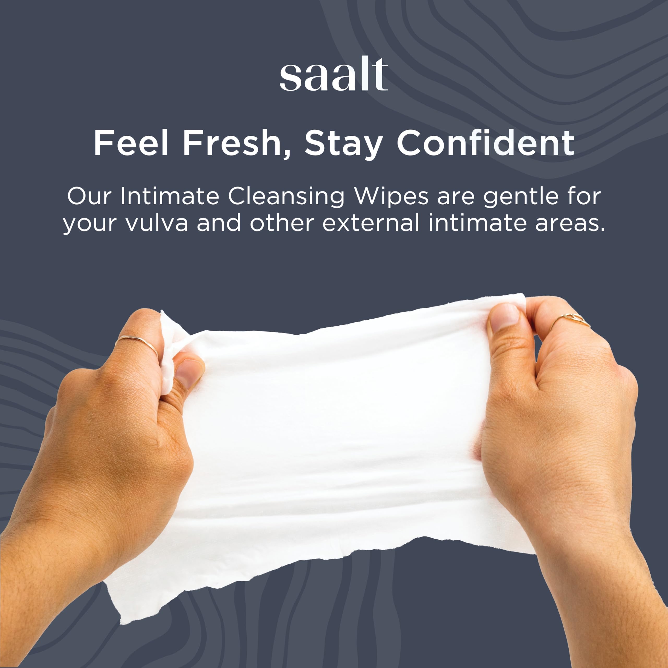 Saalt Daily Cleansing Wipes - Natural & pH Balanced Feminine Wipes - Hypoallergenic, Flushable & Biodegradable - 30 Count - Image 3