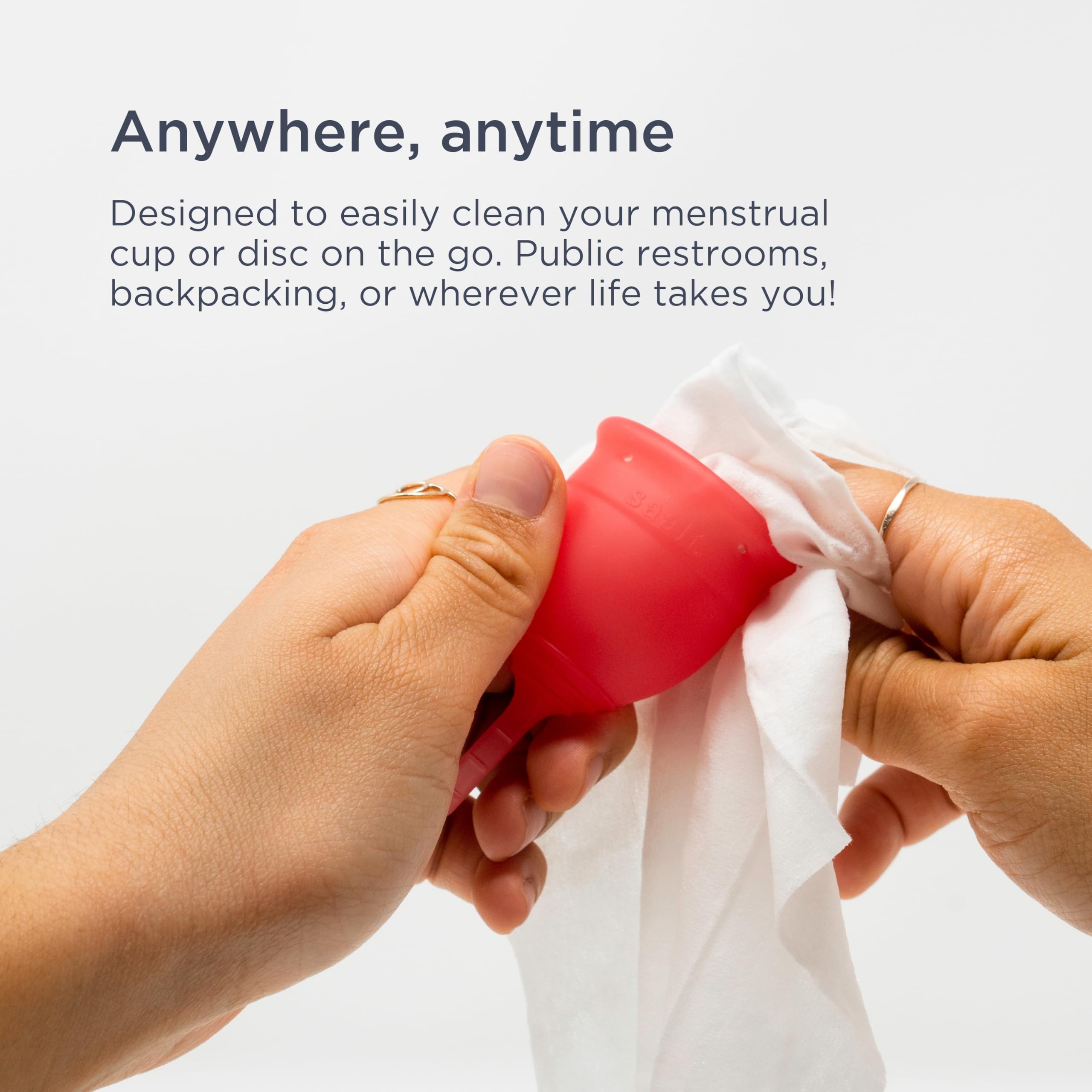 Saalt Daily Cleansing Wipes - Natural & pH Balanced Feminine Wipes - Hypoallergenic, Flushable & Biodegradable - 30 Count - Image 5