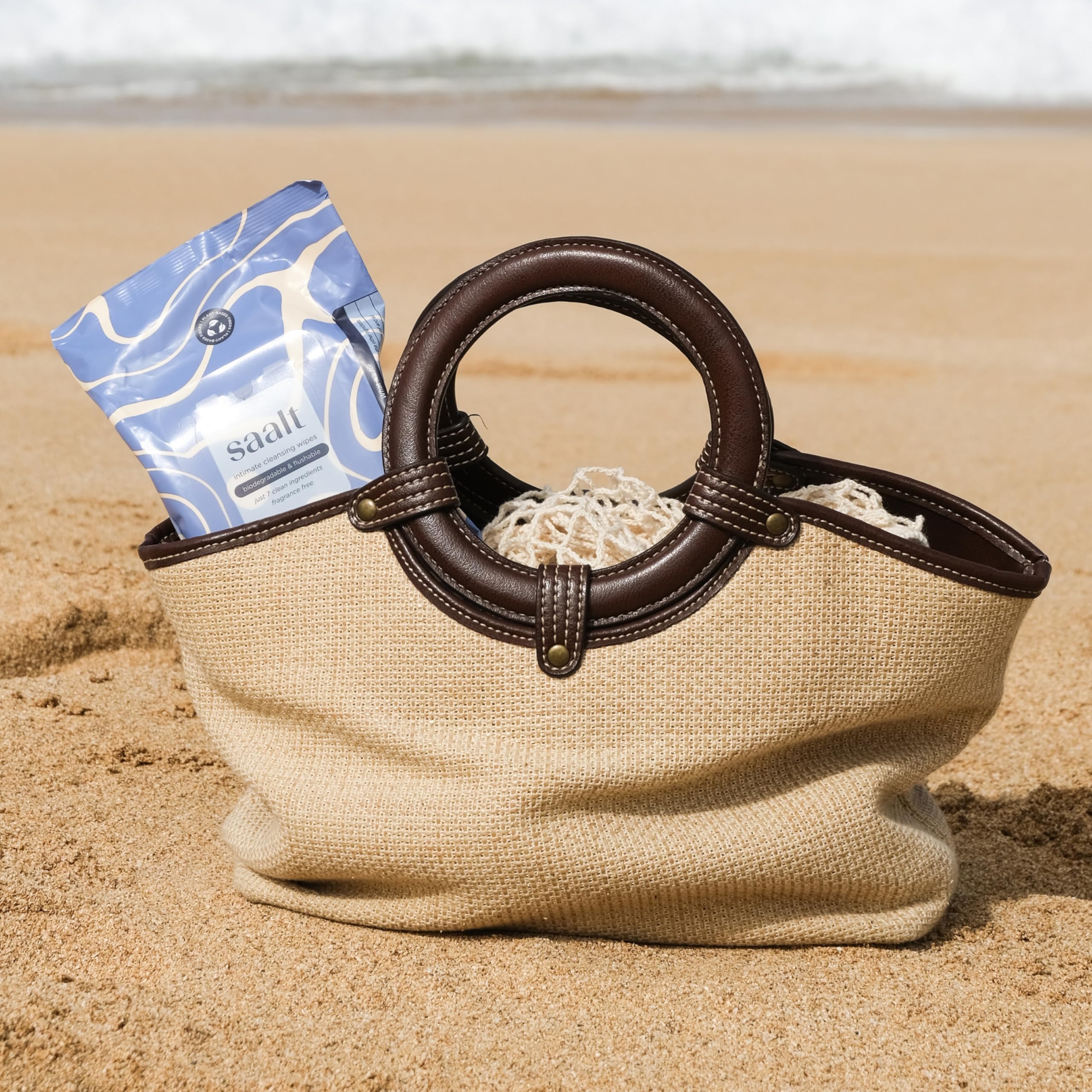 Saalt Daily Cleansing Wipes - Natural & pH Balanced Feminine Wipes - Hypoallergenic, Flushable & Biodegradable - 30 Count - Image 7