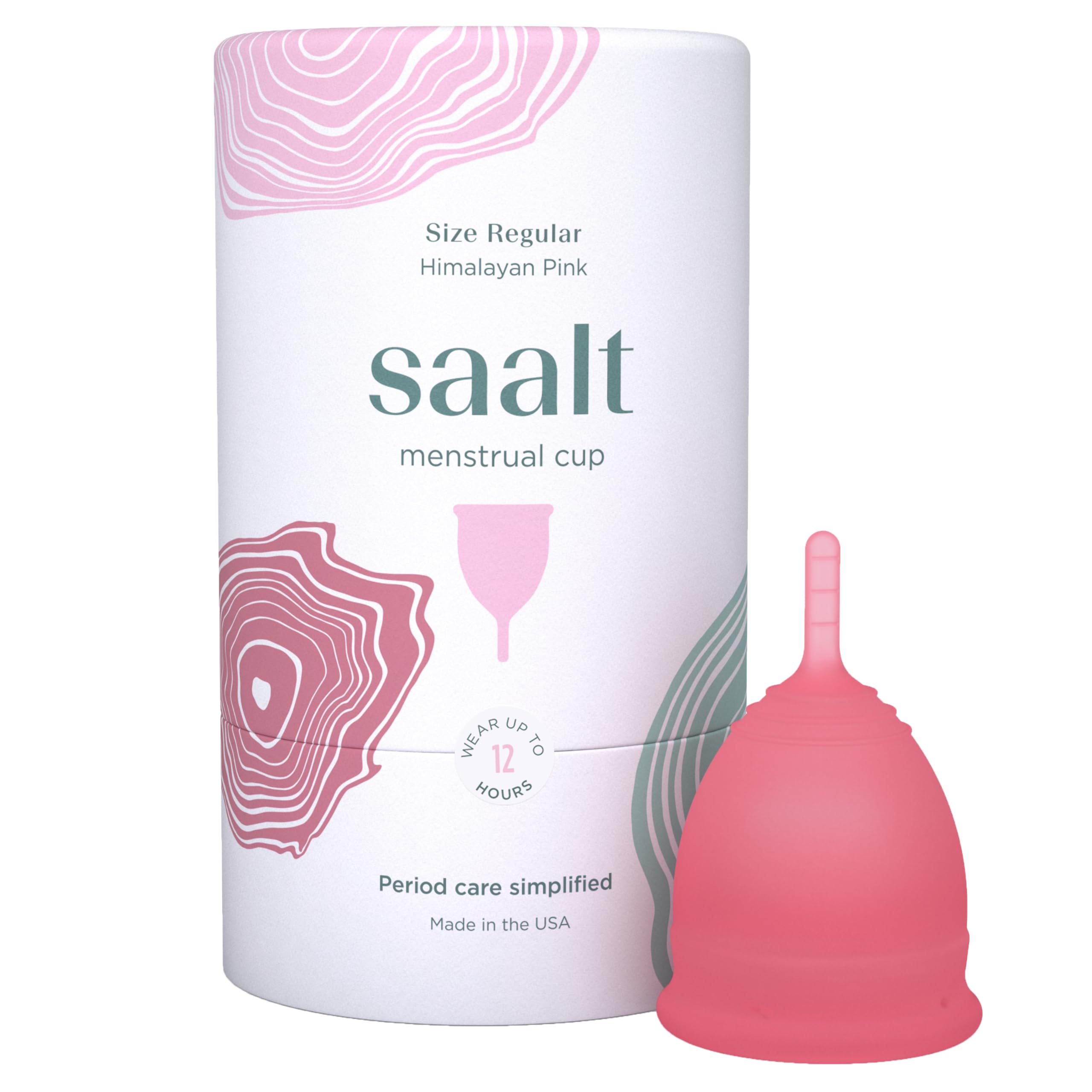 Saalt Menstrual Cup – Reusable Period Cup – Made for Comfortable, Leak-Free Protection Up to 12 Hours – BPA & Latex Free – Includes Cup & Carry Bag (Regular, Himalayan Pink) - Image 8