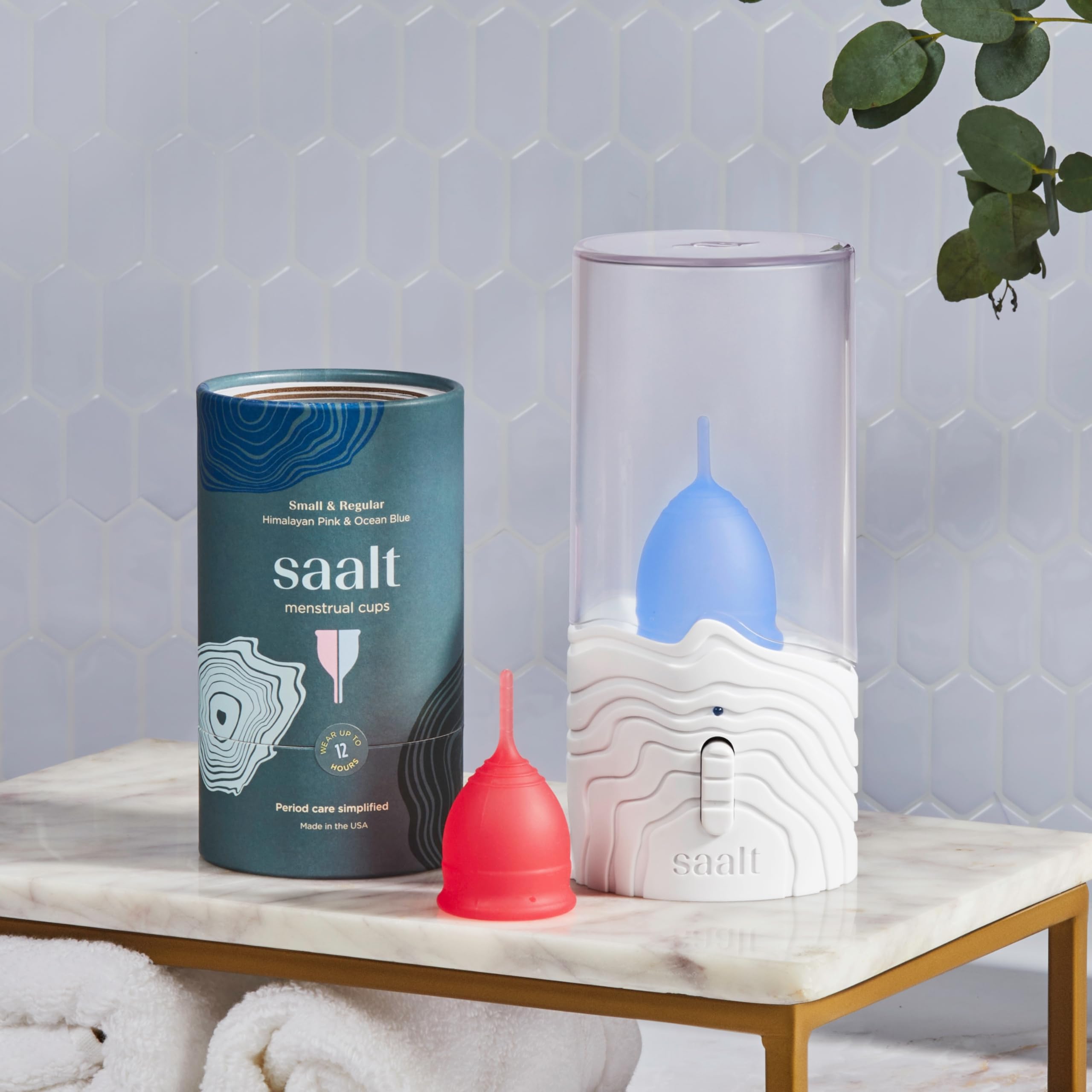 Saalt Menstrual Cup Steamer - Period Cup & Disc Sanitizer - Hands-Free Steam Sanitizer- No-Boil Design with Removable Power Cord - Compact & Portable - Arctic Mist - Image 6