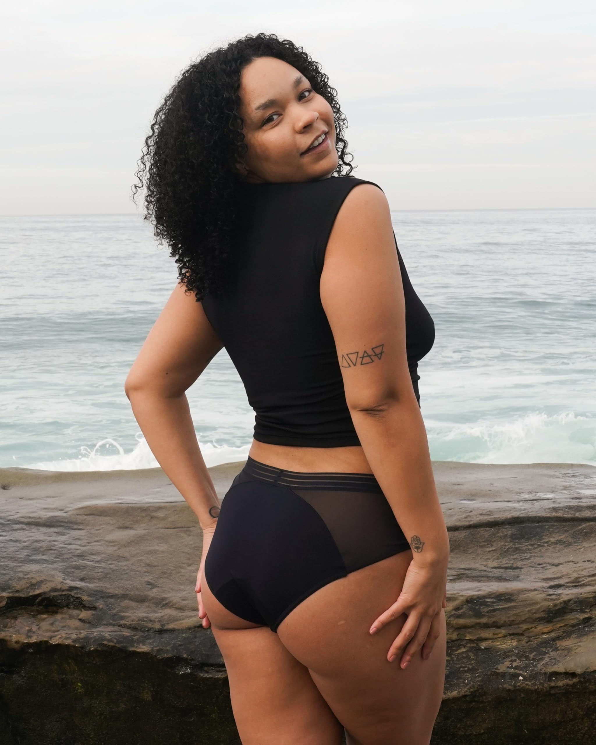 saalt Mesh Hipster Period Underwear – Mid-Rise Leak Proof Underwear for Women – Soft Breathable Fabric - Image 3