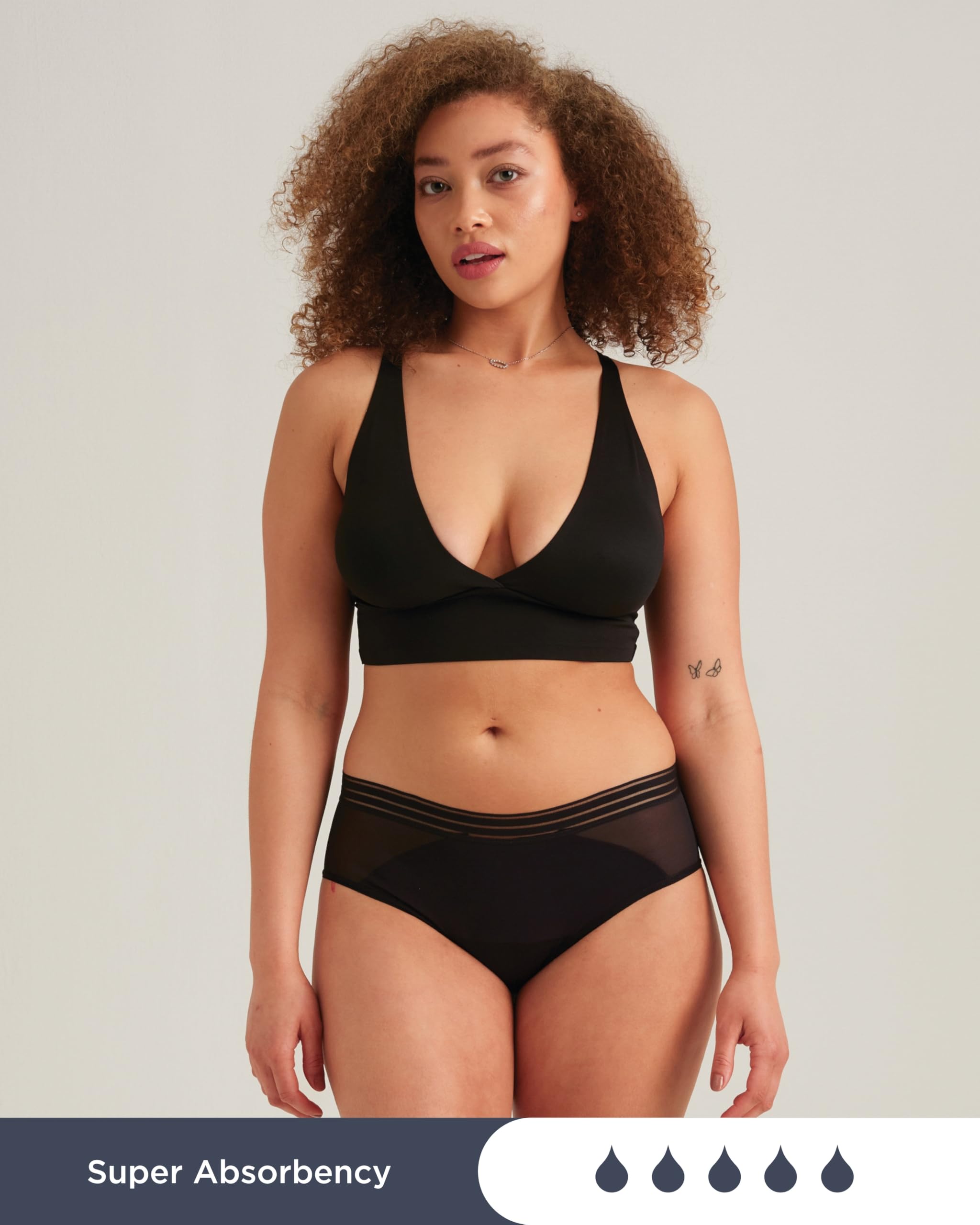 saalt Mesh Hipster Period Underwear – Mid-Rise Leak Proof Underwear for Women – Soft Breathable Fabric - Image 4