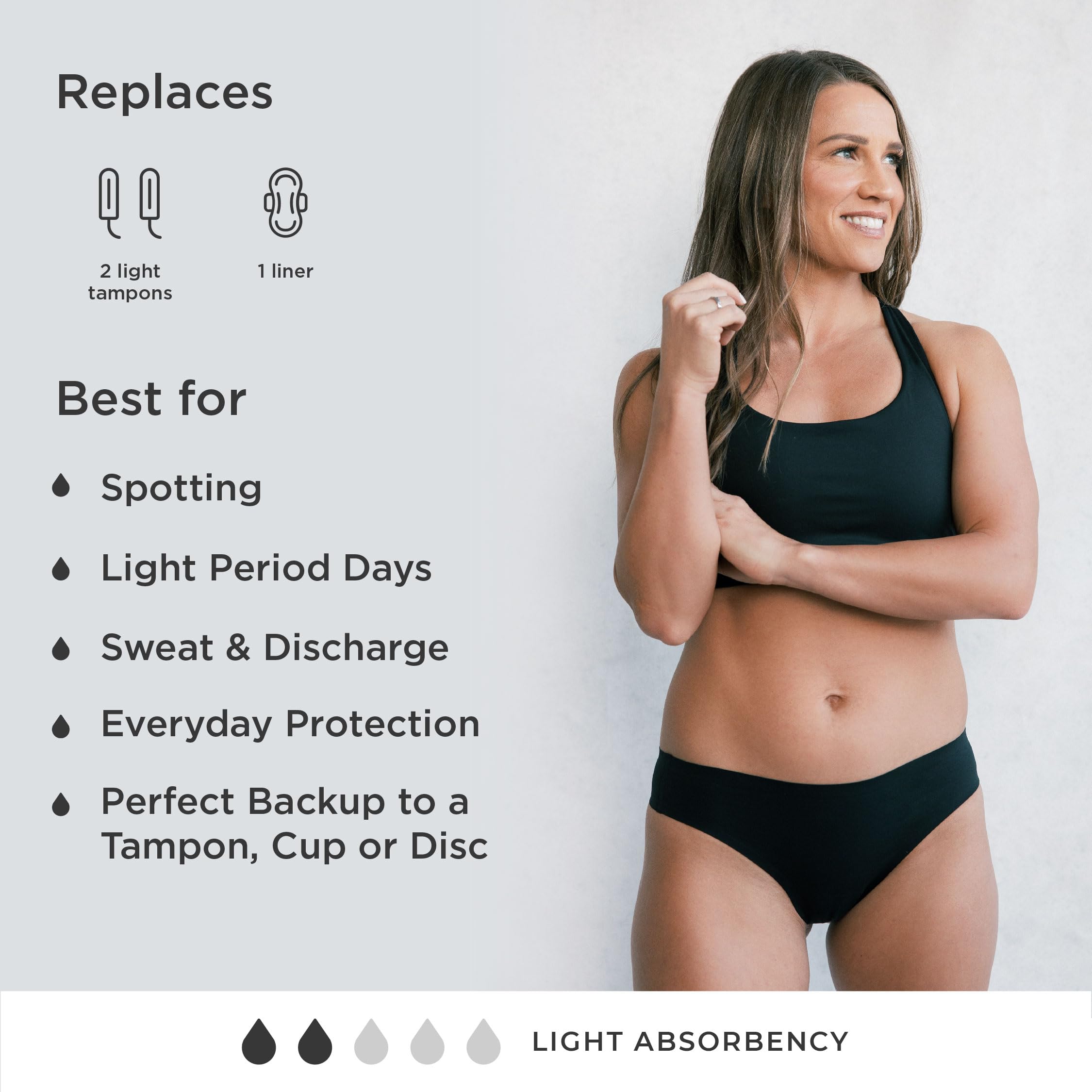 saalt Seamless Thong - Womens Period Underwear - Replaces 1 Liner or 2 Light Tampons - Image 4