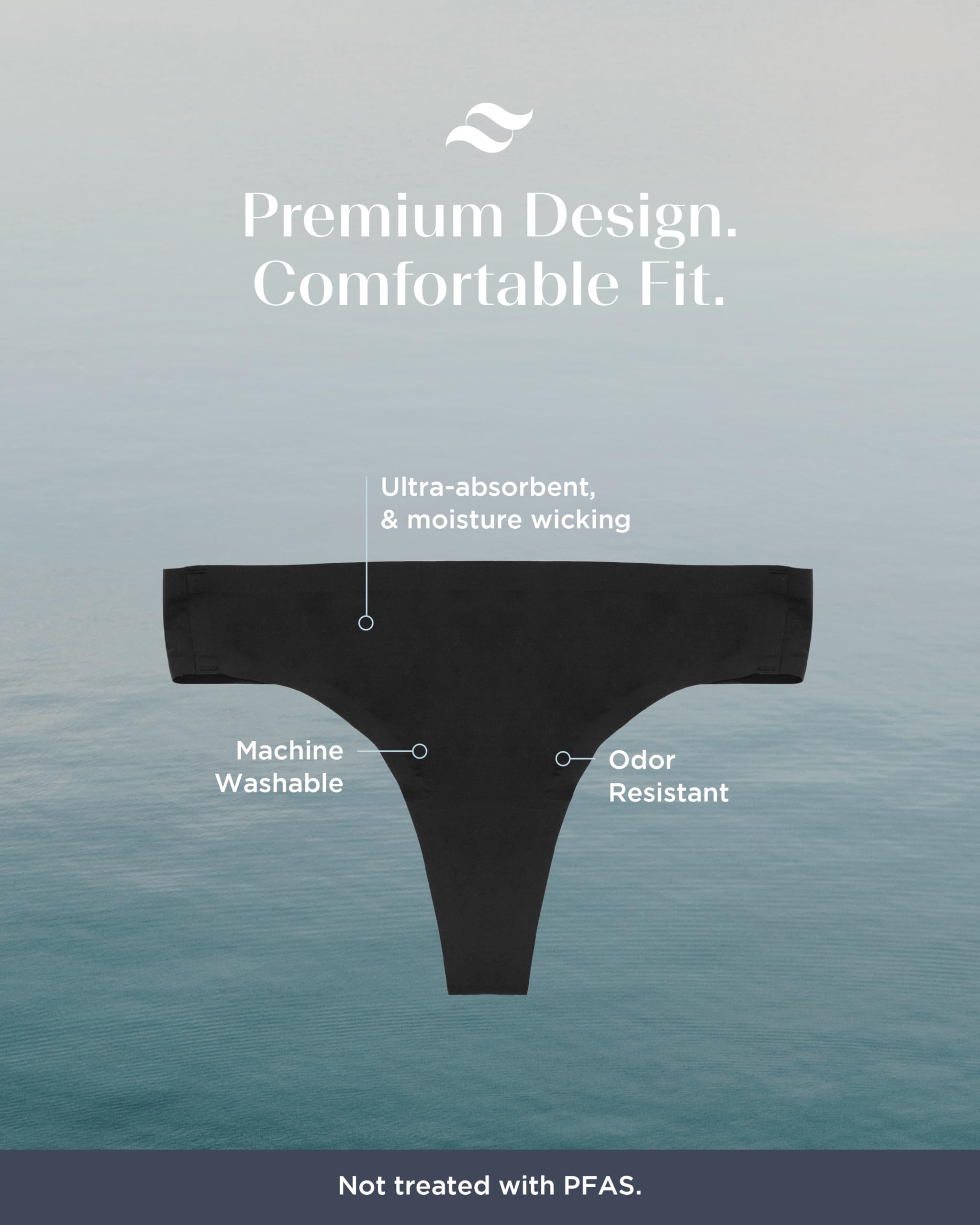saalt Seamless Thong - Womens Period Underwear - Replaces 1 Liner or 2 Light Tampons - Image 5