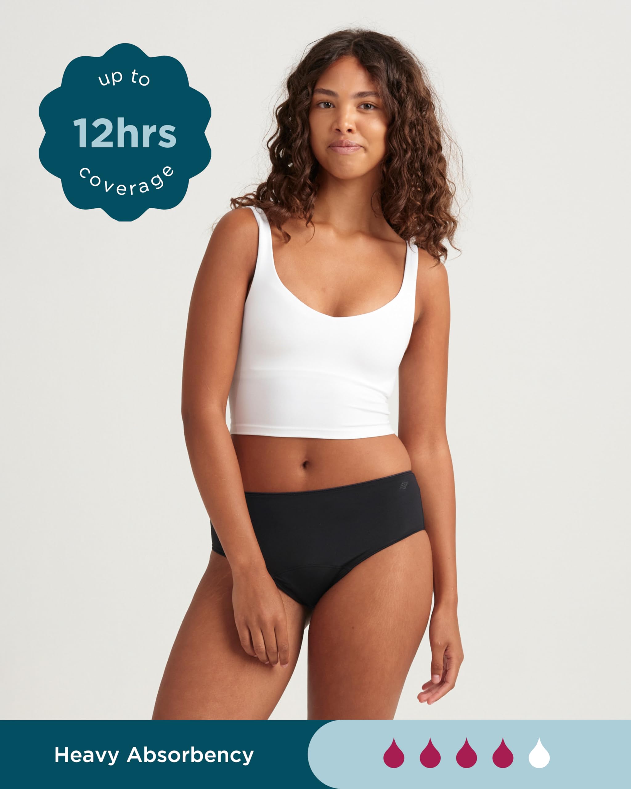 saalt Teen Brief Period Underwear - Leakproof Menstrual Underwear for Teen Girls - Full-Coverage Comfort - Image 4