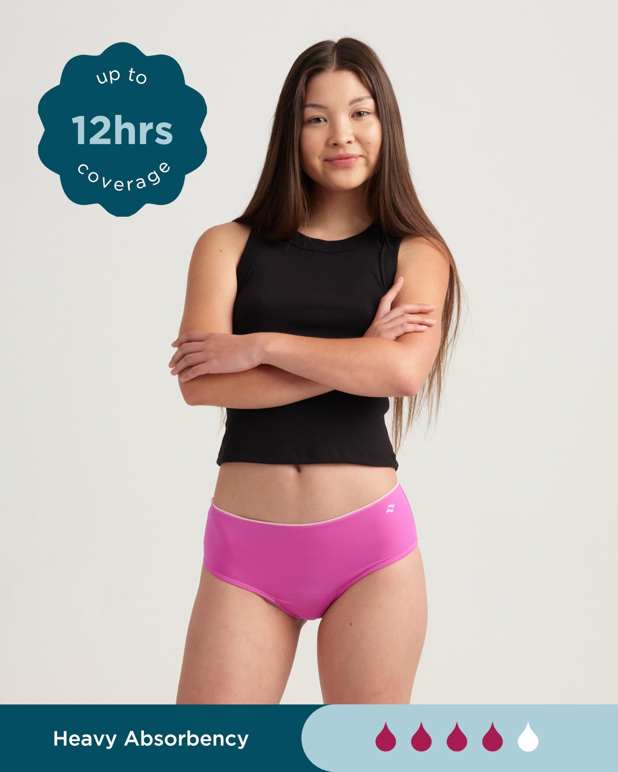 saalt Teen Brief Period Underwear - Leakproof Menstrual Underwear for Teen Girls - Full-Coverage Comfort - Image 4
